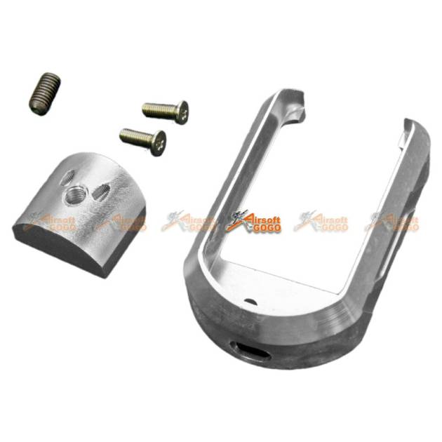 5KU Aluminum Magwell for Marui G17/G18C Airsoft GBB (Silver)