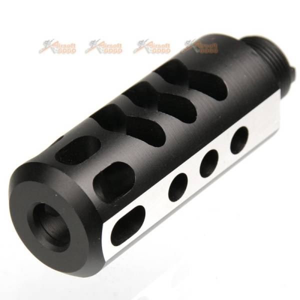 5KU Steel Outer Barrel with Aluminum Compensator for Marui Hi-Capa 4.3 GBB (Black & Silver) - Image 5