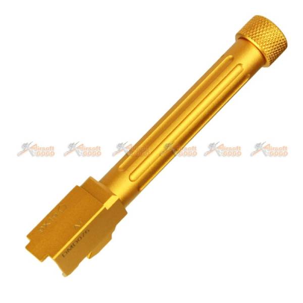 5KU -14mm Threaded Outer Barrel (Type 1) for Tokyo Marui G17 GBB (Gold) - Image 2
