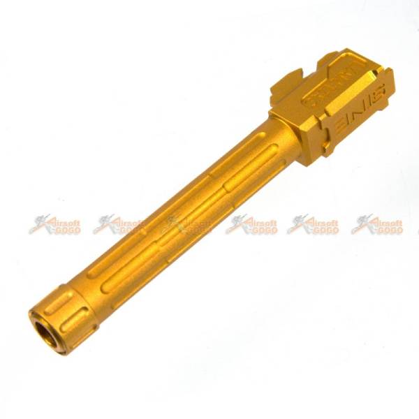 Aluminum -14mm 9lNE Threaded Barrel for Marui G17 / G18c Series Airsoft GBB (Gold) - Image 4