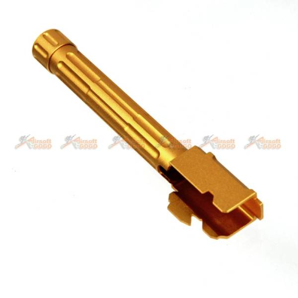 Aluminum -14mm 9lNE Threaded Barrel for Marui G17 / G18c Series Airsoft GBB (Gold) - Image 2