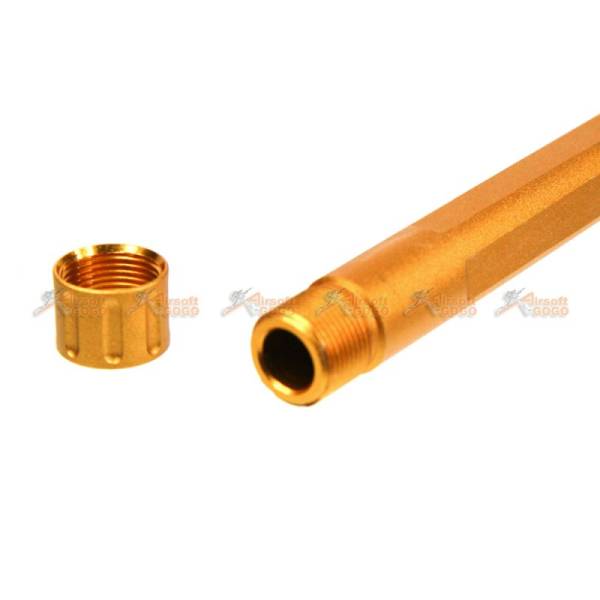 Aluminum -14mm FI Threaded Barrel for Marui G17 / G18c Series Airsoft GBB (Gold) - Image 2