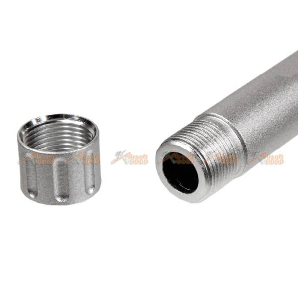 Aluminum -14mm FI Threaded Barrel for Marui G17 / G18c Series Airsoft GBB (Silver) - Image 3