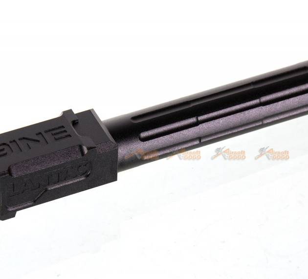 14mm CCW Threaded 9lNE Fluted Outer Barrel for Marui G19 Airsoft GBB (Black)
