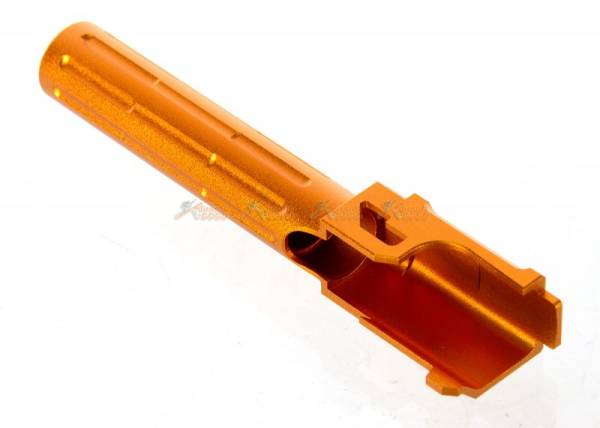 14mm CCW Threaded 9lNE Fluted Outer Barrel for Marui G19 Airsoft GBB (Gold) - Image 2