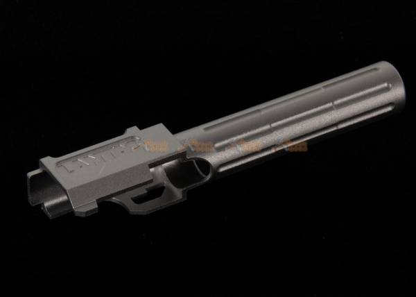14mm CCW Threaded 9lNE Fluted Outer Barrel for Marui G19 Airsoft GBB (Silver) - Image 4