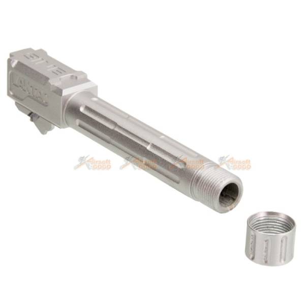 5KU Aluminum 9INE -14mm Outer Barrel with Thread Protector for UMAREX (by VFC) G19, G19X / G45 Gen4 GBB  (Silver) - Image 2