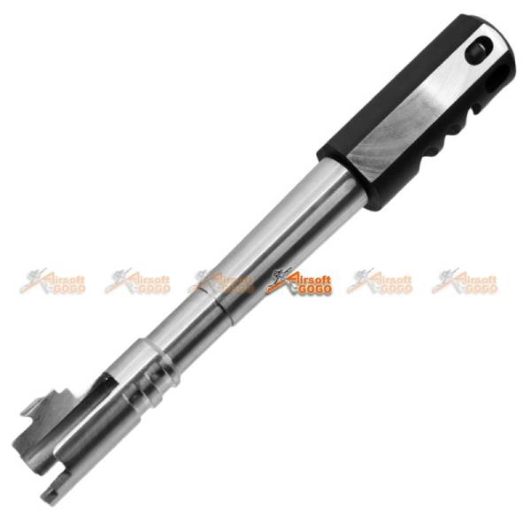 5KU Stainless Steel Outer Barrel with Compensator for Marui Hi-Capa 5.1 (Type 3, Silver & Black) - Image 4