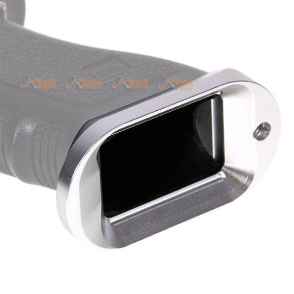 5KU Metal Magwell For Tokyo Marui G17/G18C GBB Pistol (Silver) - Image 2