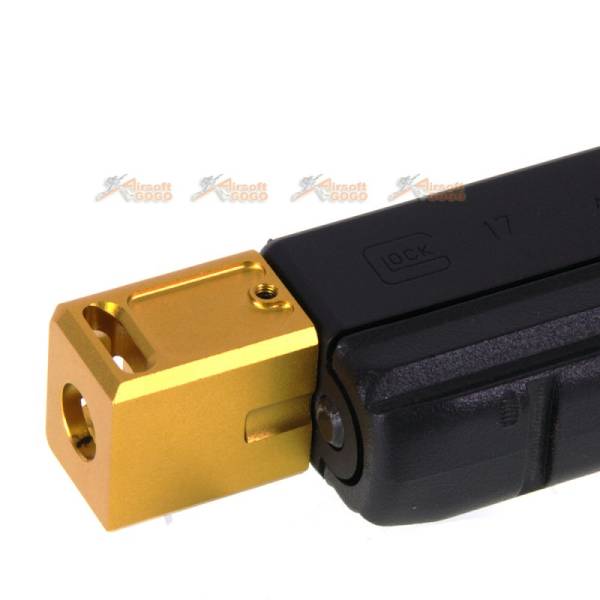 5KU 14mm CCW Metal Micro Compensator V3 for Marui G17 Series GBB (Gold) - Image 4