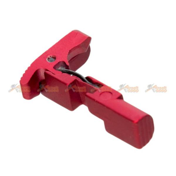 APS Ambidextrous Mag Release Catch for Marui / APS G17 / G18c GBB (Red) - Image 2