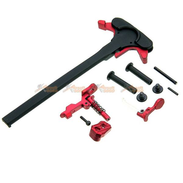 APS PER Light Weight Receiver for APS M4 AEG (Red with Black) - Image 5