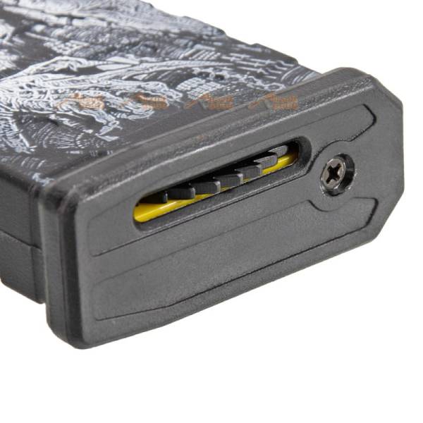 APS 300rd Hi-Capa Magazine for M4 / M16 / UAR Series Airsoft AEG (Reaper Logo, Yellow) - Image 4