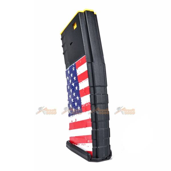APS 300rd U-Mag Hi-Cap Magazine for M4 / M16 / UAR Series Airsoft AEG Rifles (US Flag) - Image 2