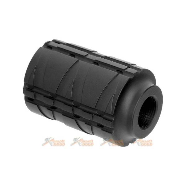 14mm- CCW Metal Sound Amplifier Flash Hlider (Type A) for Airsoft AEG