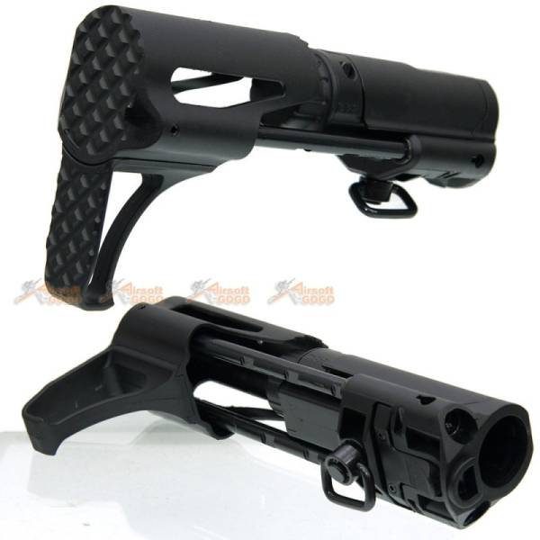 APS Sting Spring Collapsible AEG Stock for Marui G&P KRYTAC Standard M4 AEG (Black) - Image 2
