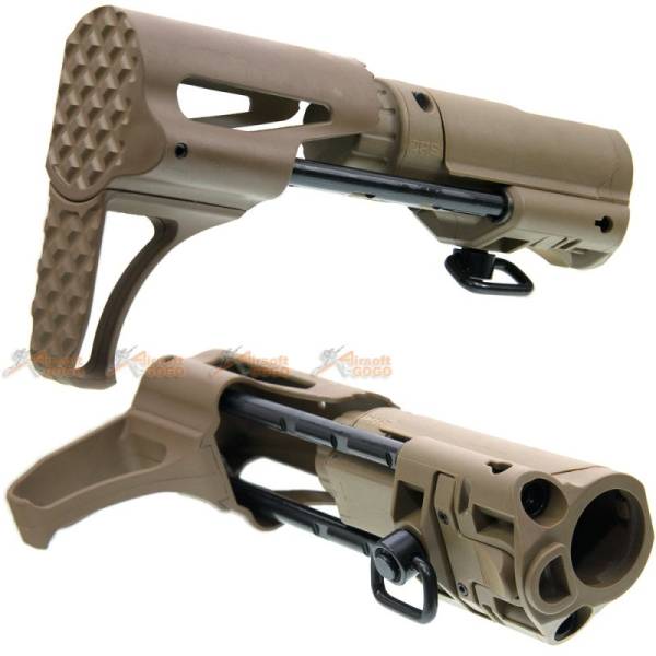 APS Sting Spring Collapsible AEG Stock for Marui G&P KRYTAC Standard M4 AEG (TAN) - Image 2