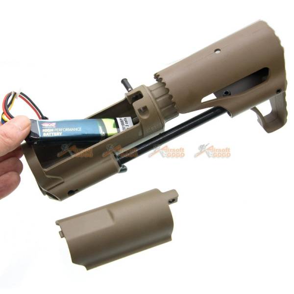 APS Sting Spring Collapsible AEG Stock for Marui G&P KRYTAC Standard M4 AEG (TAN) - Image 3