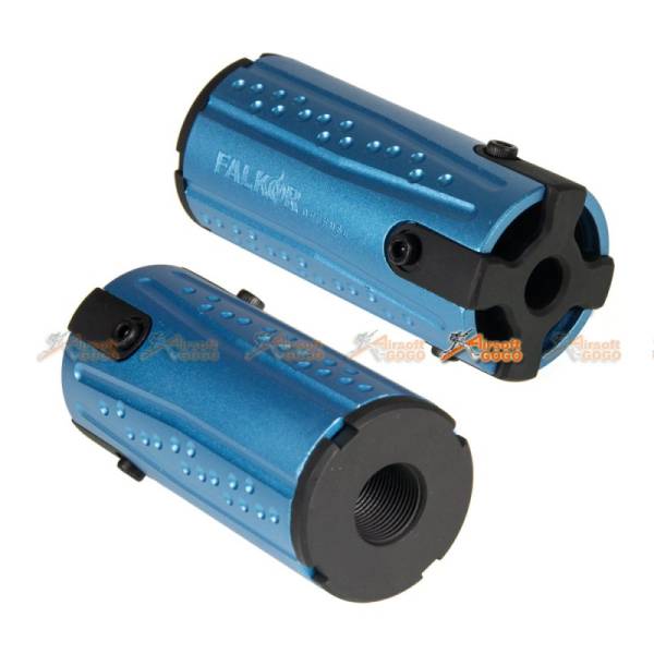 APS Falkor Defense "BLAST CAP" Muzzle Brake (Blue, 14mm CCW) - Image 3