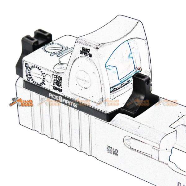 Ace1 Arms DD Style Red Dot Back Up Sight Base for Marui / WE G17 GBB - Image 3