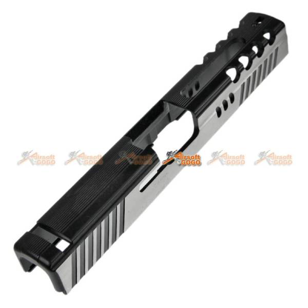 APS Dragonfly D-MOD Metal Slide for Marui/APS G17 GBB (Black&Silver) - Image 5