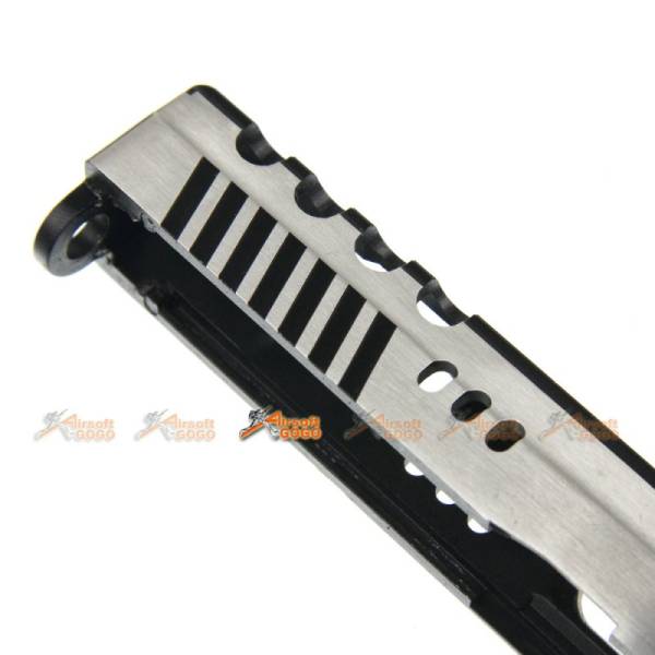APS Dragonfly D-MOD Metal Slide for Marui/APS G17 GBB (Black&Silver) - Image 4