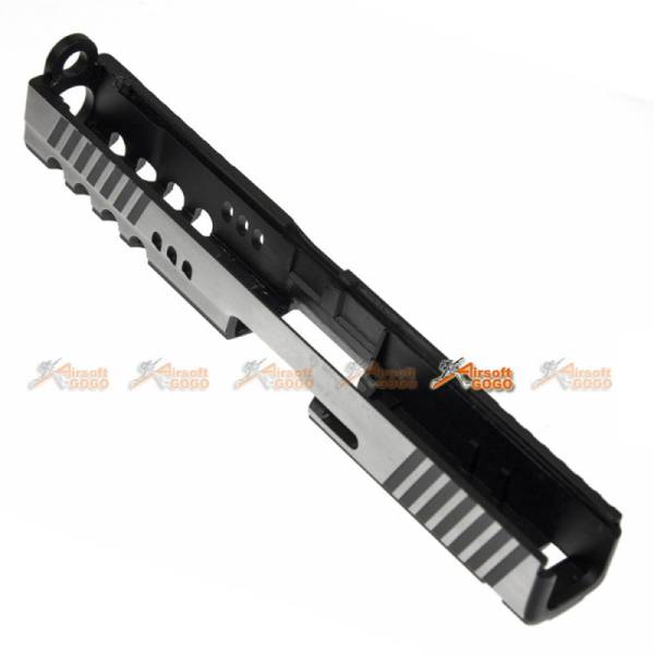 APS Dragonfly D-MOD Metal Slide for Marui/APS G17 GBB (Black&Silver) - Image 8