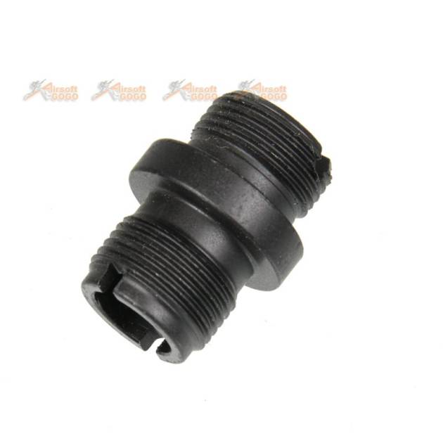 Army Force Steel Barrel Extender Adapter for Airsoft AEG / GBBR (14mm CW to 14mm CCW) (Black)