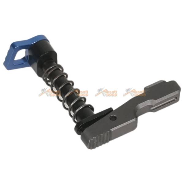 Army Force CNC Magazine Catch for AEG M4 (Blue) - Image 2