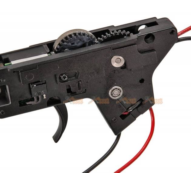 Lower Metal Gearbox for ICS M4 Series AEG - Rear Wire (Black)