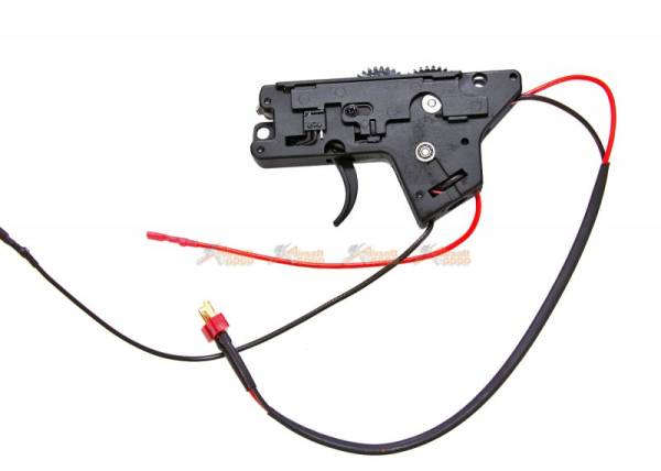 Lower Metal Gearbox for ICS M4 Series AEG - Rear Wire (Black) - Image 3