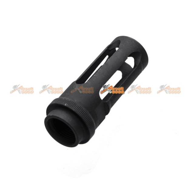 Army Force Phantom Type Steel Flash Hider 14mm CCW (Black)