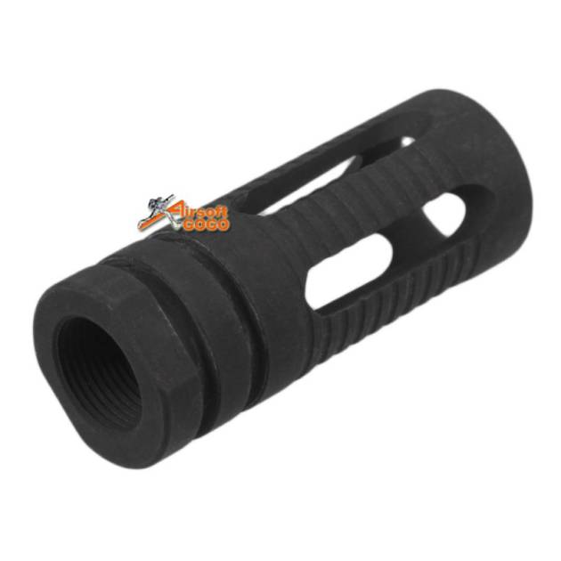 Army Force Steel Phantom Style Flash Hider -14mm CCW for Airsoft AEG GBBR