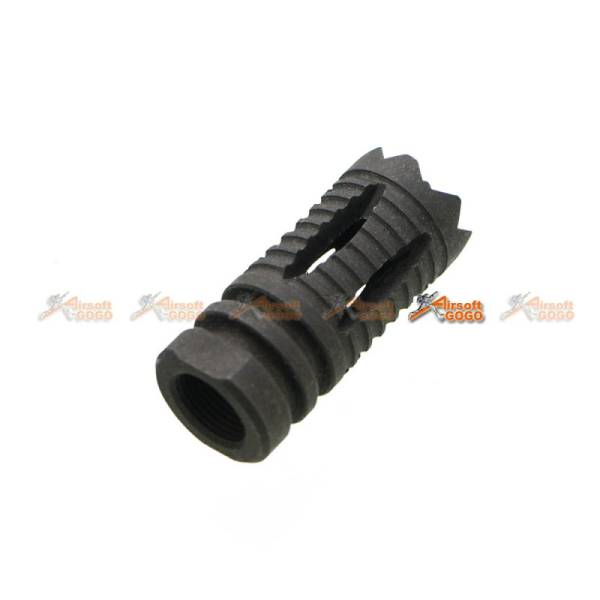 Army Force M4/M16 ACC Type Steel Flash Hider 14mm CCW (Black) - Image 2