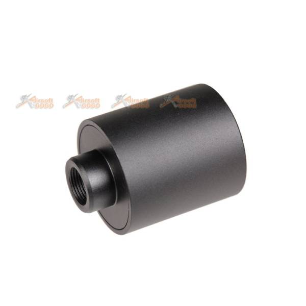 Army Force Metal Tactical 55mm Flash Hider (14mm CCW) for AEG - Black - Image 2