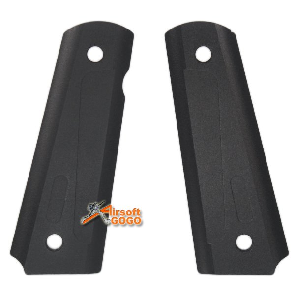 ARMY FORCE Alum 1911 Grip Cover Type 2 - Black for Tokyo Marui, TERCEL M1911/M.E.U. series pistol , Army r27 r28 r29  1911 MEU (Silver)