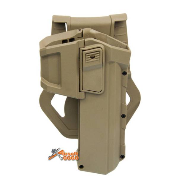 Glock Polymer Hard Case Movable Holsters for G17/G18/G19 Airsoft (Tan)