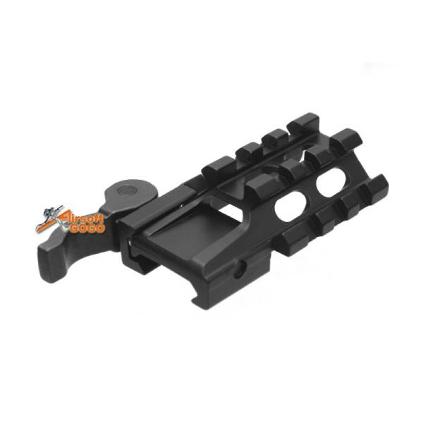Army Force 3 Slot Angle Offset Mount with QD Lock System for 20mm Rail - Image 2