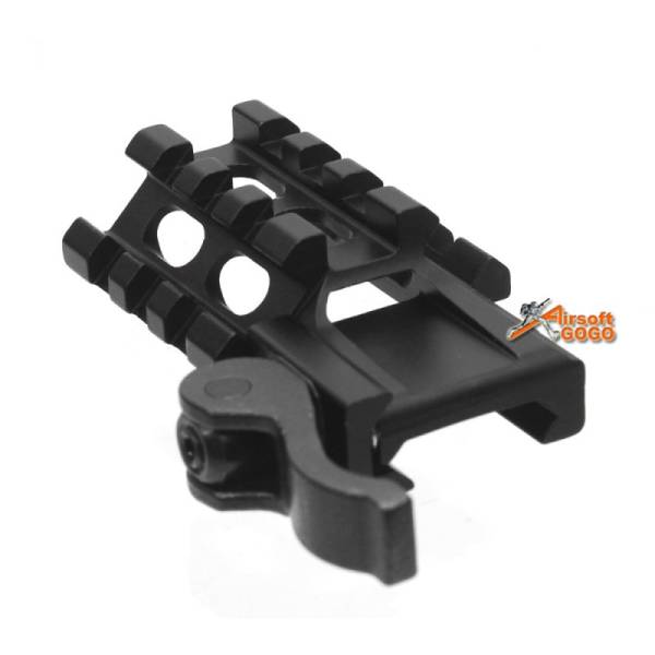 Army Force 3 Slot Angle Offset Mount with QD Lock System for 20mm Rail - Image 4
