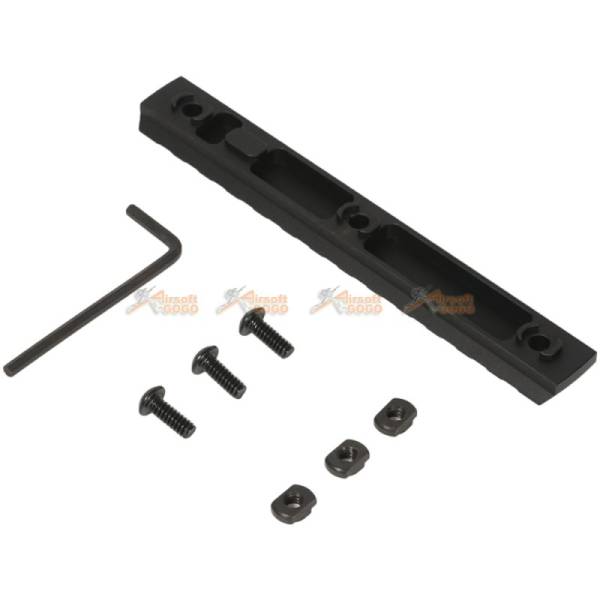 M-Lok 13-Slot Keymod Rail / Picatinny Section Rail for Airsoft Keymod Handguard Rail System (Black) - Image 2