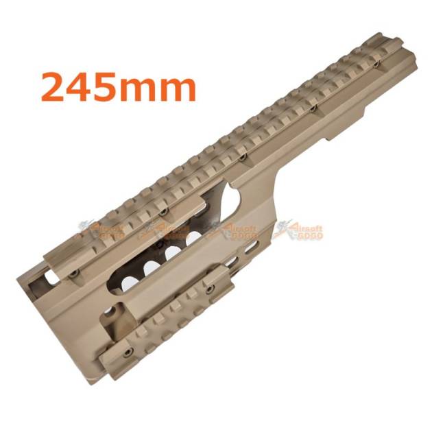 ABS Plastic MP5K / PDW, MOD5K Rail for Airsoft Marui, JG, Classic Army, Galaxy AEG (TAN)
