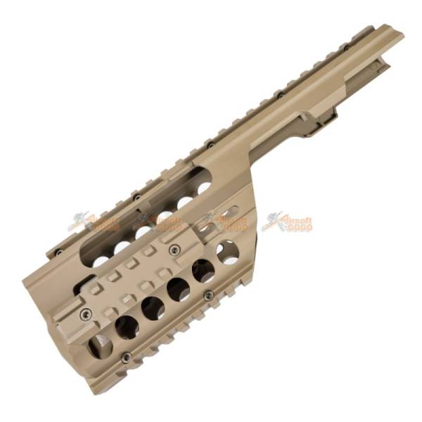 ABS Plastic MP5K / PDW, MOD5K Rail for Airsoft Marui, JG, Classic Army, Galaxy AEG (TAN) - Image 2