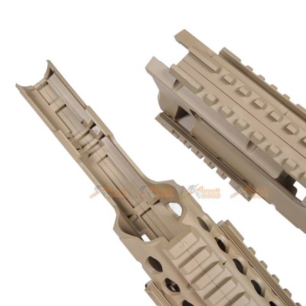 ABS Plastic MP5K / PDW, MOD5K Rail for Airsoft Marui, JG, Classic Army, Galaxy AEG (TAN) - Image 4