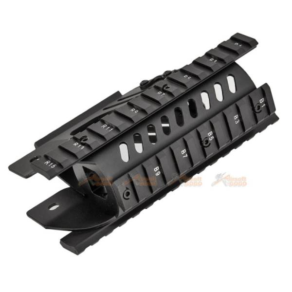 Army Force P90 RAS Rail Handguard for Classic Army / Marui P90 AEG (Black) - Image 4