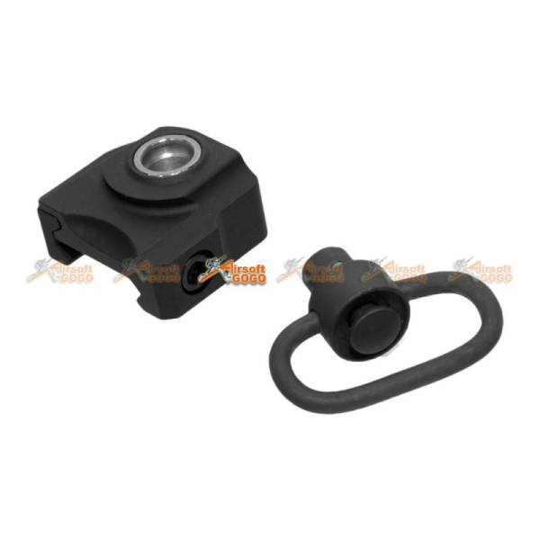 Handstop QD Rail Sling Swivel for Airsoft 20mm Rail RIS (Black)