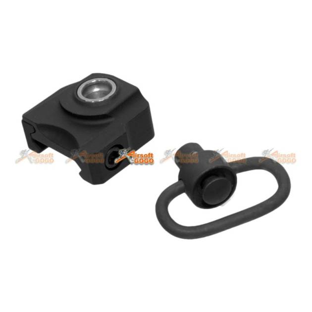Handstop QD Rail Sling Swivel for Airsoft 20mm Rail RIS (Black)