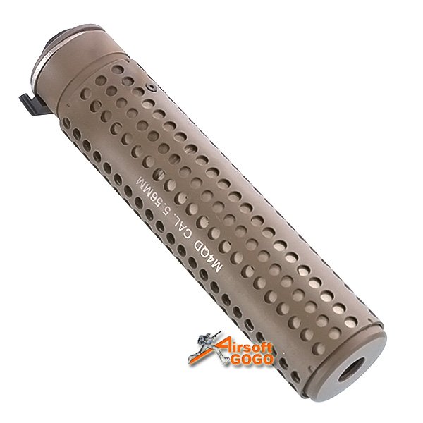 ARMY FORCE KAC Style QD Extend Suppressor -14mm CCW w/ Flash Head for Airsoft M4 / M16 AEG