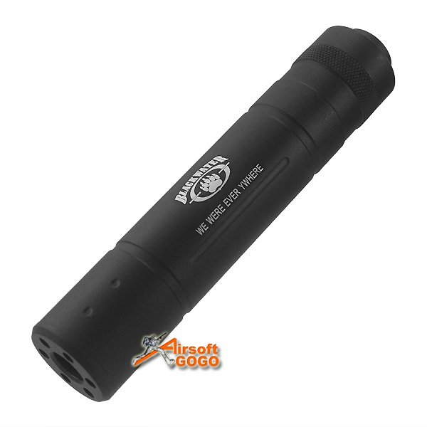Army Force "BLACKWATER" Suppressor Barrel Extender -14mm CCW for Airsoft AEG GBBR -BK (D30 X 150mm) Silencer