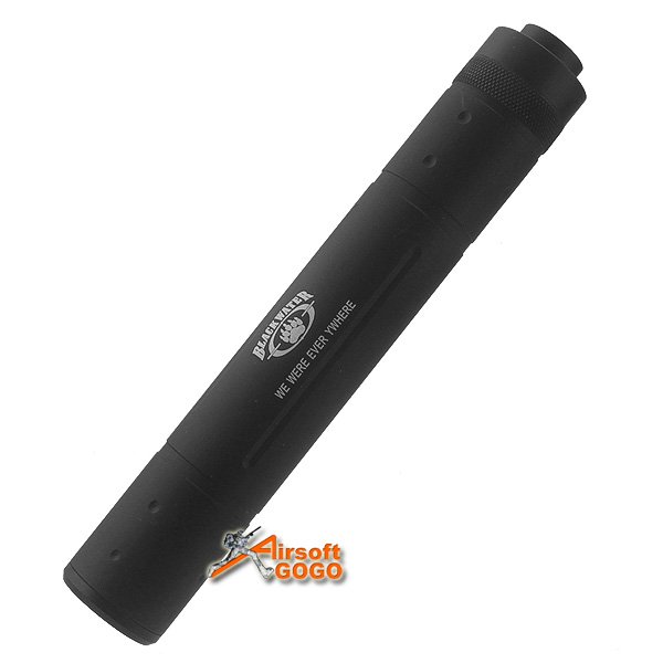 Army Force "BLACKWATER" Suppressor Barrel Extender -14mm CCW for Airsoft AEG GBBR -BK (D30 X 190mm) Silencer