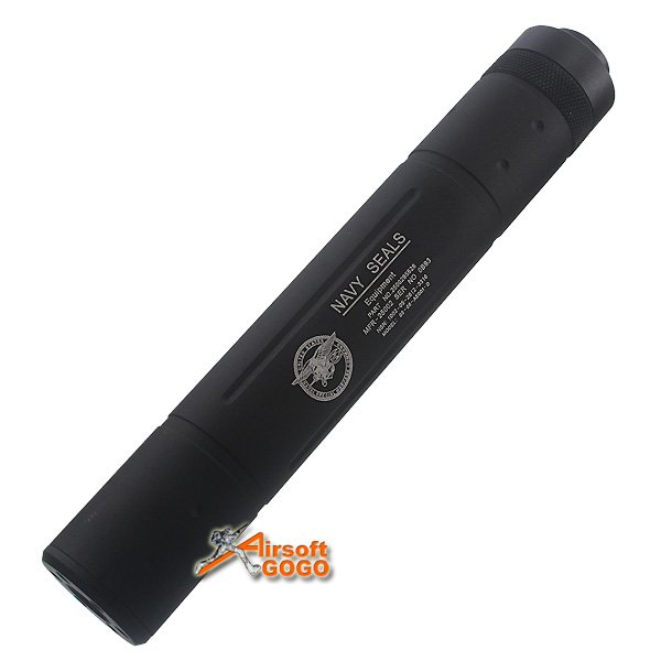 Army Force NAVY SEALS Suppressor Barrel Extender -14mm CCW for Airsoft AEG GBBR -BK (D30 X 190mm) Silencer
